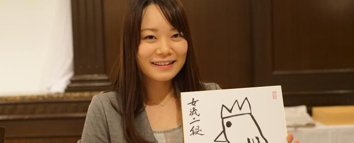 これは、藤田綾女流二段が描いたニワトリ。彼女の画力に、共演した棋士も思わず...笑