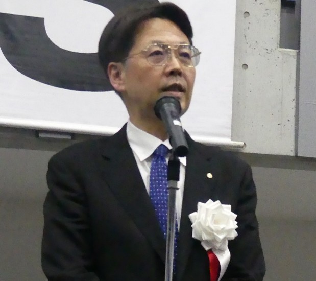 日本将棋連盟常務理事森下卓による開会の挨拶