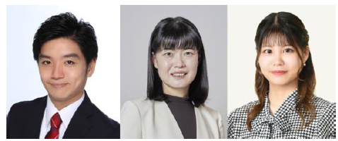 解説陣（村山慈明八段・村田智穂女流三段・佐々木海法女流初段）