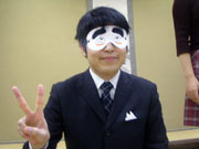 目隠し王手将棋対決の様子。村中四段。