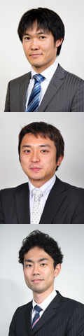 石田直裕四段(第1回心拍名人)、伊藤真吾五段、門倉啓太四段