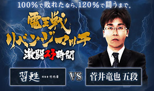 将棋電王戦リベンジマッチ　菅井竜也五段vs習甦01