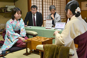 第10期マイナビ女子オープン第1局対局終了後の模様