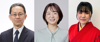 左から 解説／井上慶太 九段　聞き手／室田伊緒 女流三段　読み上げ／山口稀良莉 女流初段